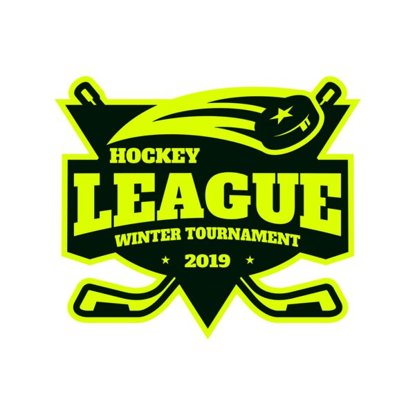 League Hockey Winter Tournament logo template Thumbnail